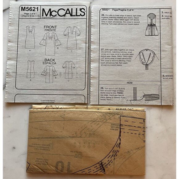 McCall's Pattern MP349 Miss Dress Groovy GOGO V / U Neck  size 10-12-14-16-18 - Picture 4 of 4